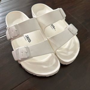 White Birkenstock sandals size 36